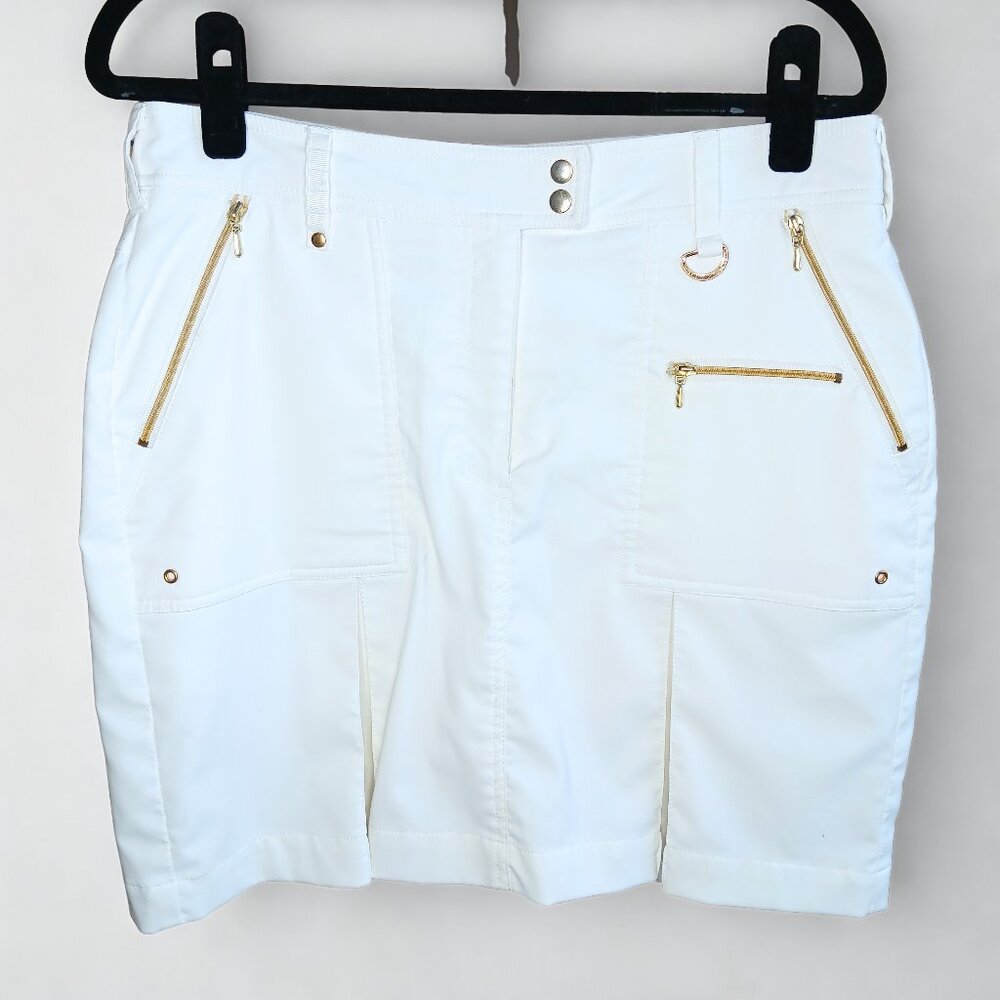 GG Blue Boca Golf Skort Zippers Medium